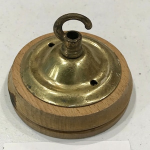 Brass ceiling hook lamp chandelier light wall Patras wooden mount hanging chain antique old