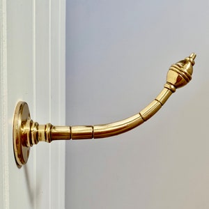 4 X Cast brass vintage coat hooks hook hangers hanger kitchen cloakroom fitting room door decor