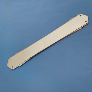 Placas de empuje para puertas estilo art déco de cromo de 15" con forma de dedo, perillas, manijas, estilo vintage, para cines, hoteles y teatros (MÁS DISPONIBLES)
