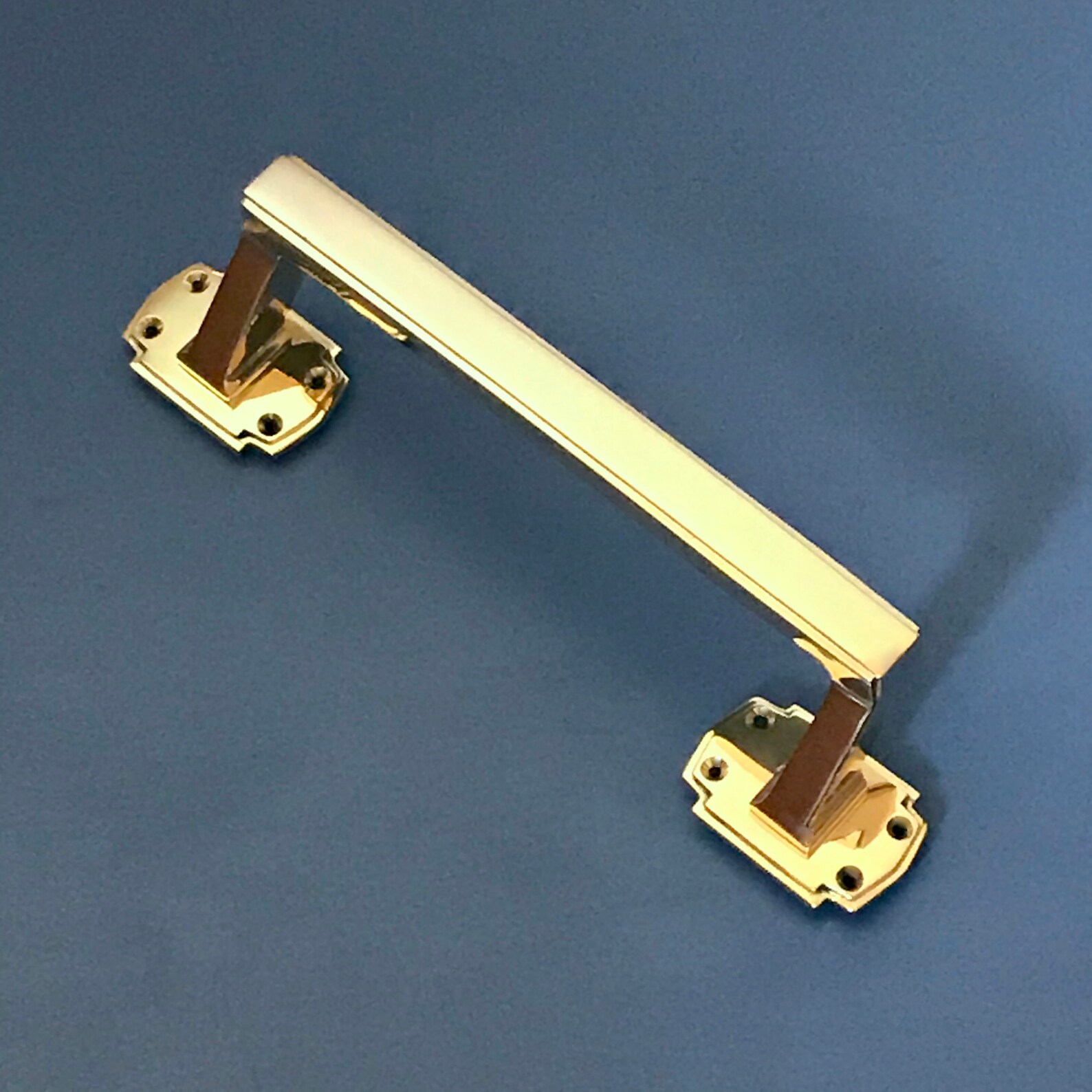 Pairs Large Brass Art Deco Door Pull Handles Grab Vintage - Etsy