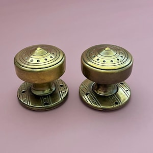 Brass Antique Victorian Decorative Door Handles Knobs Pull Furniture Mortice lock Vintage Interior Reclaimed