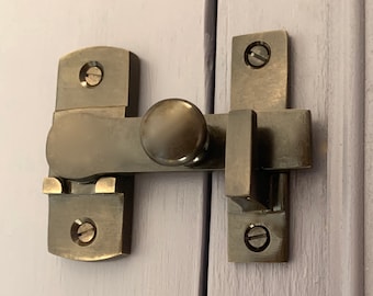 antique brass finish toilet bathroom vacant engaged lock indicator bolt lock vintage occupied washroom restroom lavatory (MORE AVAILABLE)