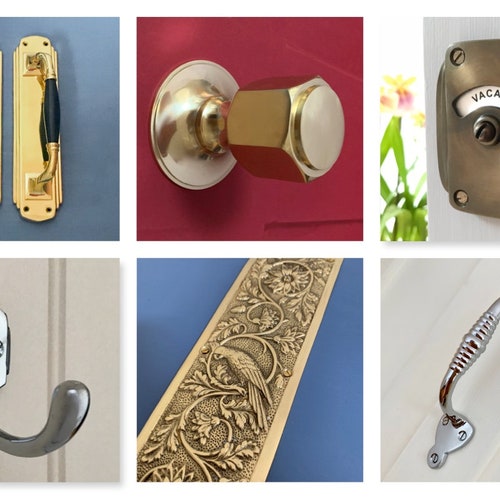 Vintage style indicator bathroom toilet shops vacant engaged brass lock bolt door latch occupied washroom restroom lavatory fitting room changing