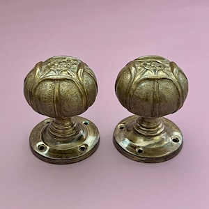 Brass Antique Victorian Decorative Door Handles Knobs Pull Furniture Mortice lock Vintage Interior Reclaimed