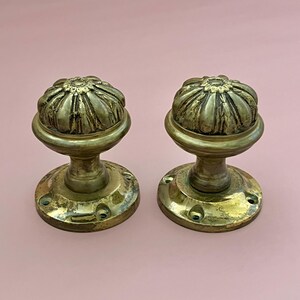 Brass Antique Victorian Decorative Door Handles Knobs Pull Furniture Mortice lock Vintage Interior Reclaimed