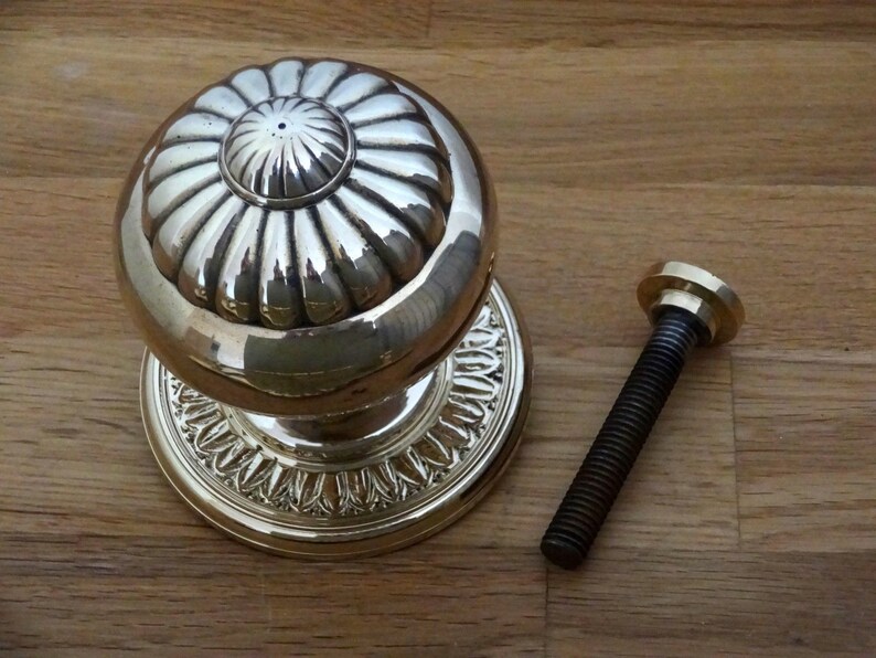 Large Brass Centre Knob Handle Box Front Door Mail Knocker Etsy
