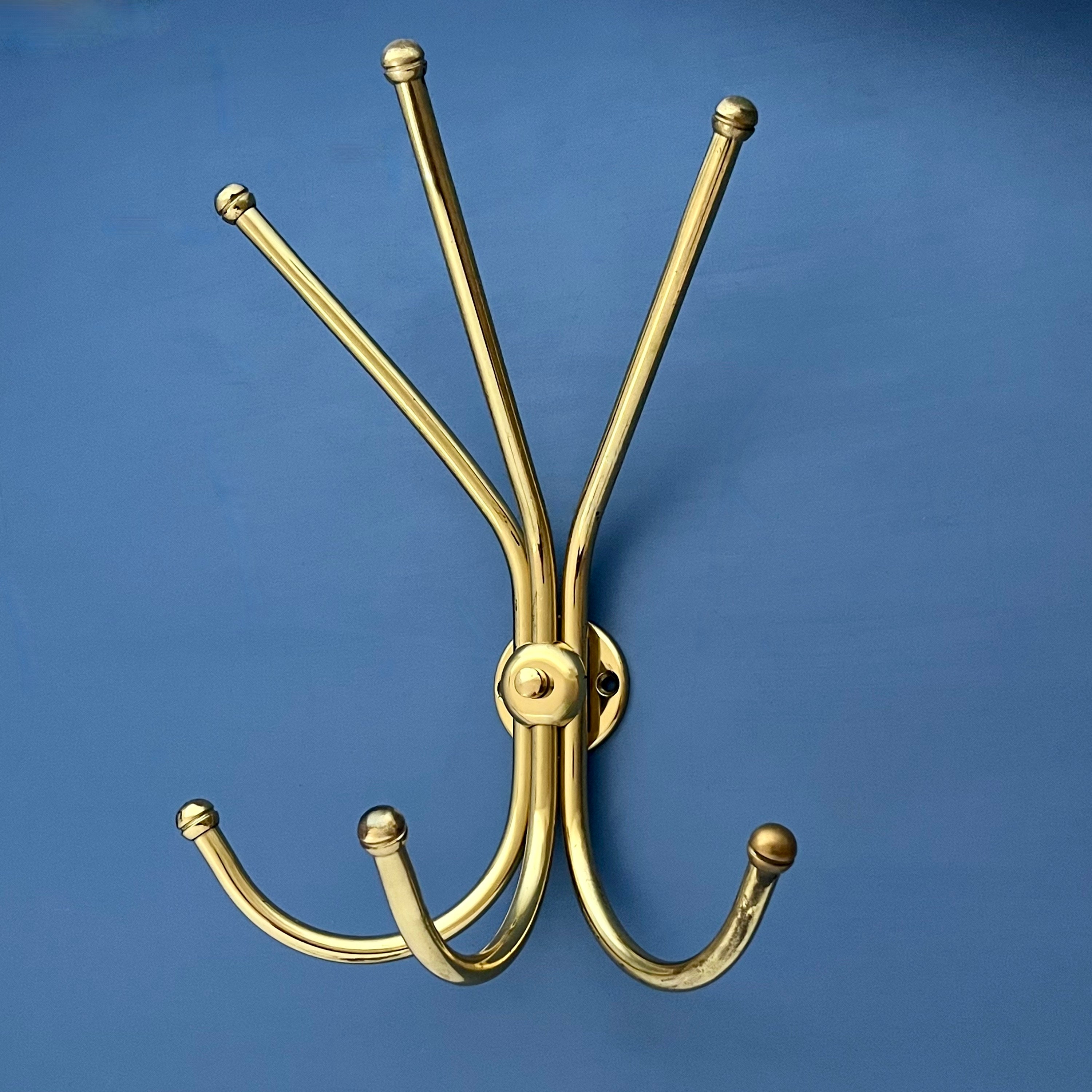 Edwardian Coat Hook Brass and Cast Iron Coat Hooks