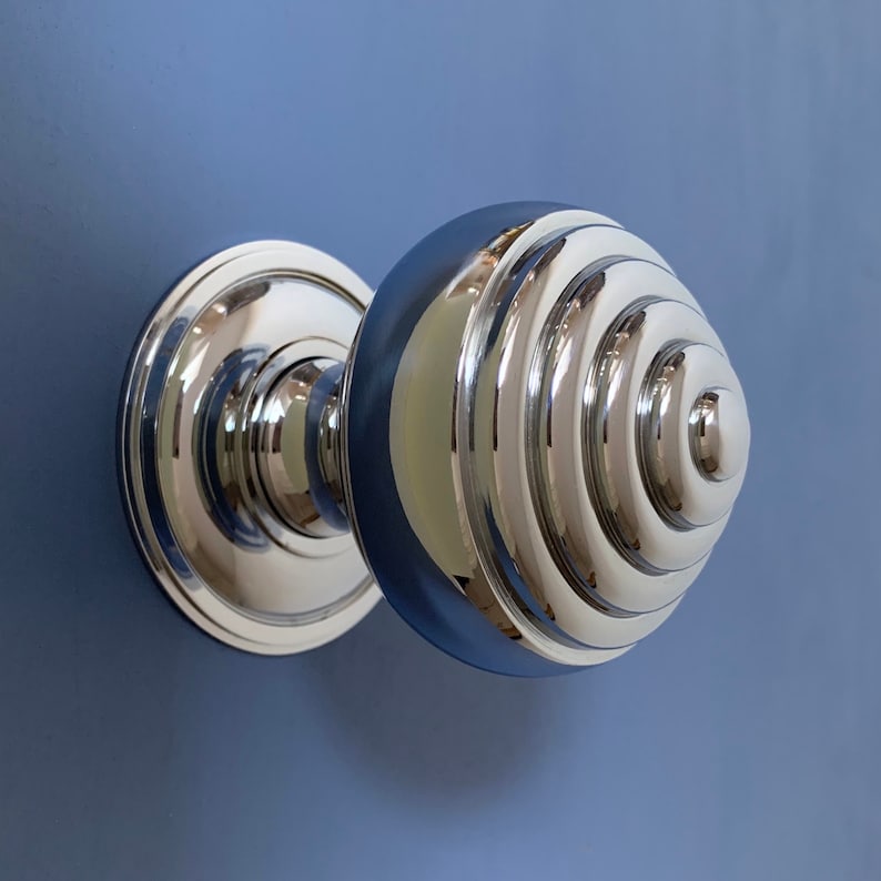 Large Chrome Art Deco Centre Knob Handle Box Front Door Mail Etsy