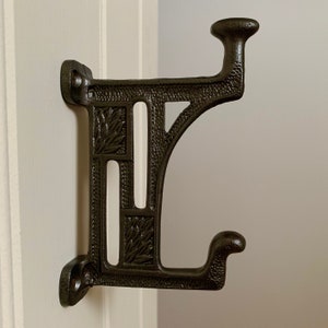 Cast iron art nouveau vintage style coat hooks hook hangers hanger kitchen bedroom door decor