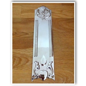 Plata de níquel pulido pesado fundido puerta de dedo placas de empuje artes artesanía placa vintage