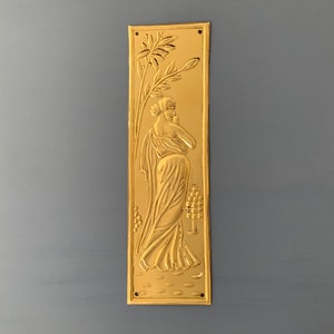 brass finger door push plates art nouveau plate (MORE AVAILABLE)