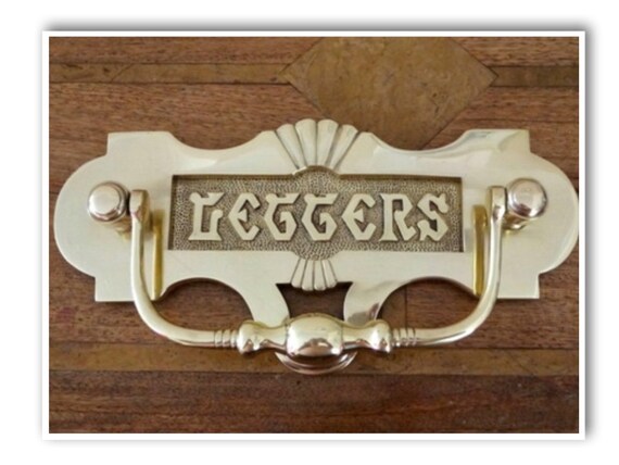 Large 12 Brass Letter Plate Box Front Door Mail Knocker Etsy