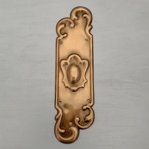 Antique brass finish finger door push plates art nouveau plate vintage (MORE AVAILABLE)