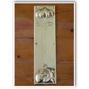 brass finger door push plates art nouveau plate (MORE AVAILABLE)