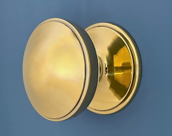 Tirador decorativo de latón recuperado de estilo eduardiano, extragrande de 5,25 pulgadas, para puerta principal.