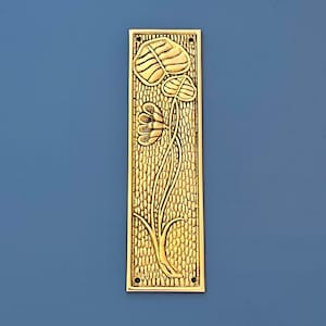 Plaques de poussée de porte en laiton, objets d&#39;artisanat, plaque Lilly (AUTRES DISPONIBLES)