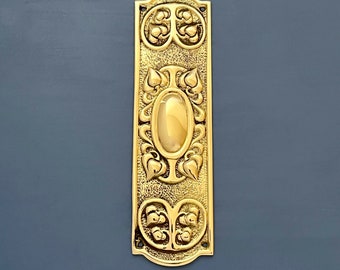 Cast brass finger door push plates art nouveau plate (MORE AVAILABLE)