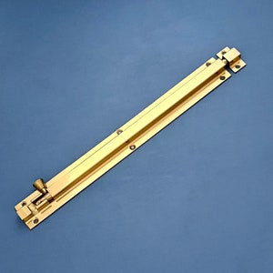 Old Stock Brass 12″ Door Slide Bolt Lock Large Heavy Duty Latch