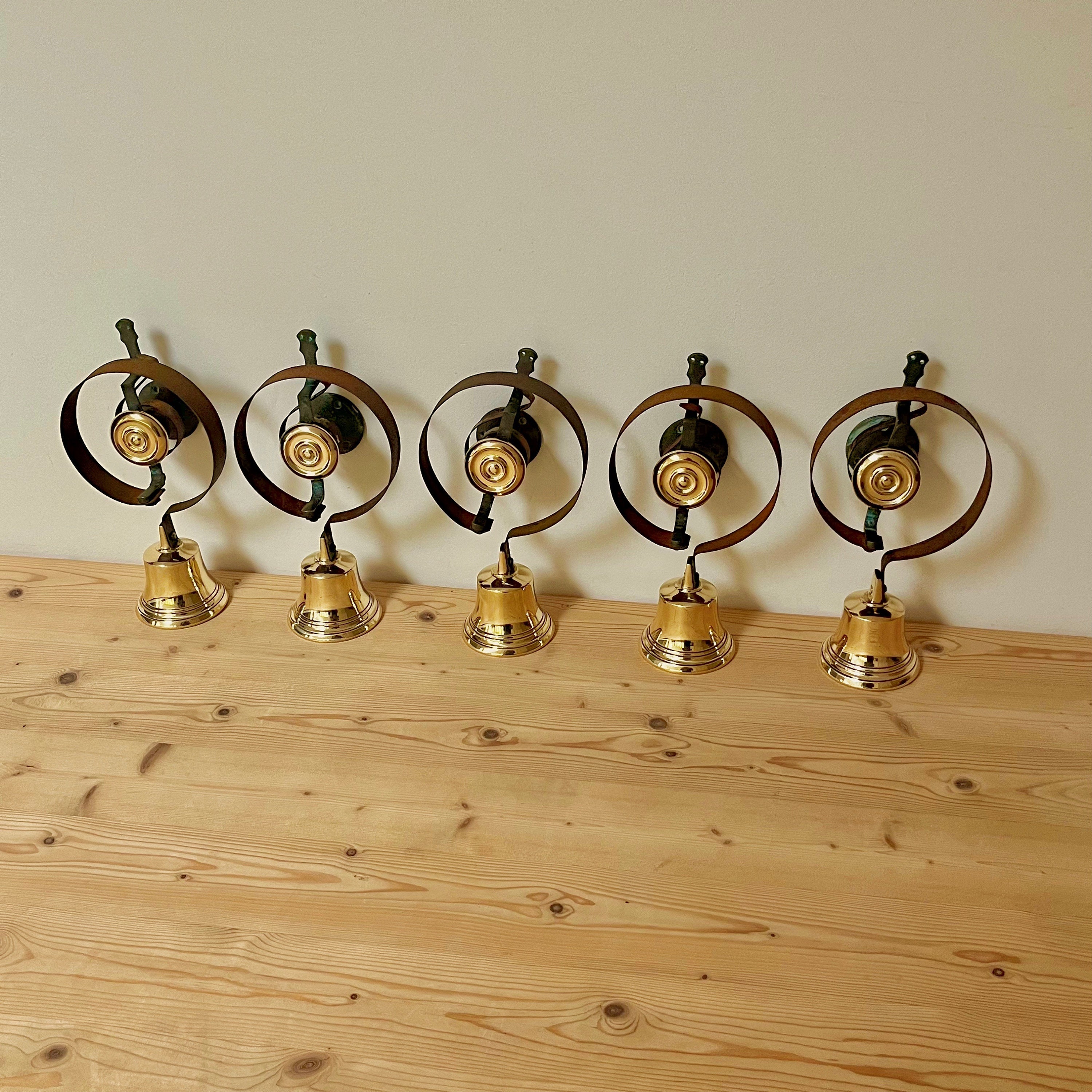 Set 5 Reclaimed Refurbished Servants Maids Butlers Bells