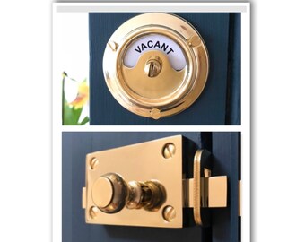 Heavy Great Quality Brass Toilet Indicator Lock Bolt Vacant Engaged Lock Bolt