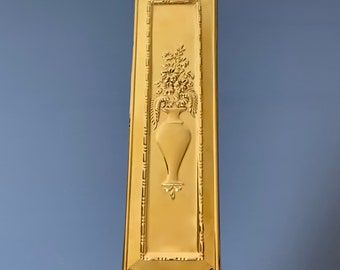 brass finger door push plates arts crafts flower pot plate (MORE AVAILABLE)