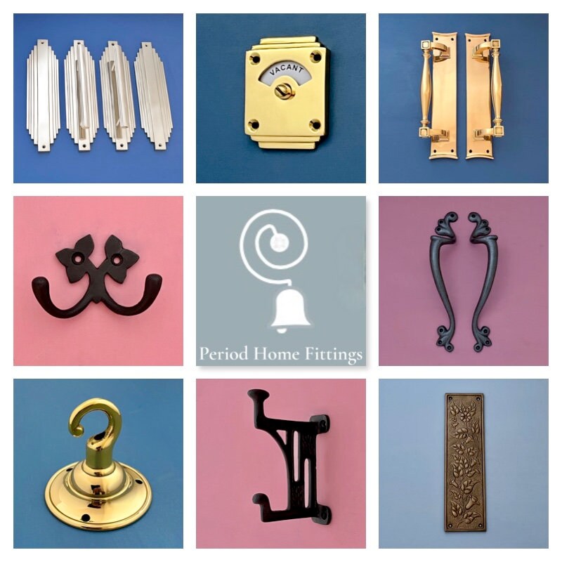 Lot De 8 Serrures à Guillotine En Laiton Massif – Style Ancien Fleuri, Pour Fenêtres à Guillotine