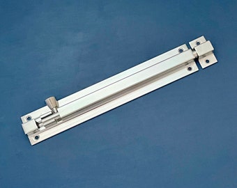Old Stock Aluminium 8″ Door Slide Bolt Lock Large Heavy Duty Latch Alloy