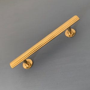 8&quot; Large Brass Art Deco Handles Drawer Cupboard Door Pull Handles Kitchen Wardrobe Furniture