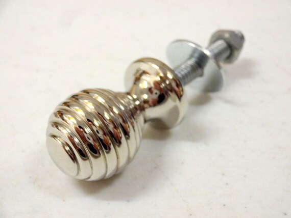 NICKEL SILVER BEEHIVE KNOBS CUPBOARD PULL DOOR DRAWER HANDLES CABINET