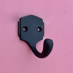 Black Cast Iron Art Deco coat hooks hook hangers