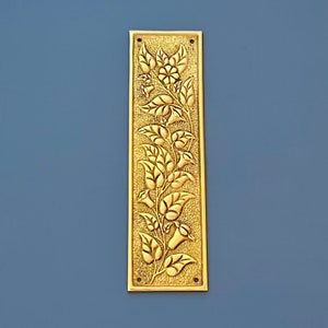 Placas de empuje para puertas con forma de dedo de latón, artesanías, placa de campanilla azul (MÁS DISPONIBLES)