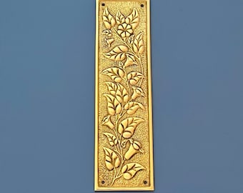 Placas de empuje para puertas con forma de dedo de latón, artesanías, placa de campanilla azul (MÁS DISPONIBLES)