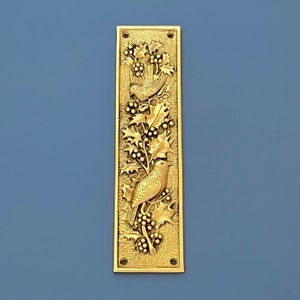 Plaques de poussée de porte en laiton, objets d&#39;artisanat, plaque oiseau sansonnet (PLUS DE DISPONIBILITÉ)