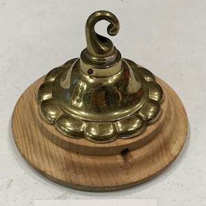 Brass ceiling hook lamp chandelier light wall Patras wooden mount hanging chain antique old