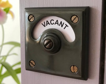 vacant engaged lock antique brass finish toilet bathroom indicator bolt lock cubicle occupied washroom restroom lavatory (MORE AVAILABLE)
