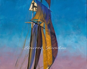 Sea Print, Sailboat print, Ocean wall art, Nautical Art Print, Beach Wall Decor, Seascape
