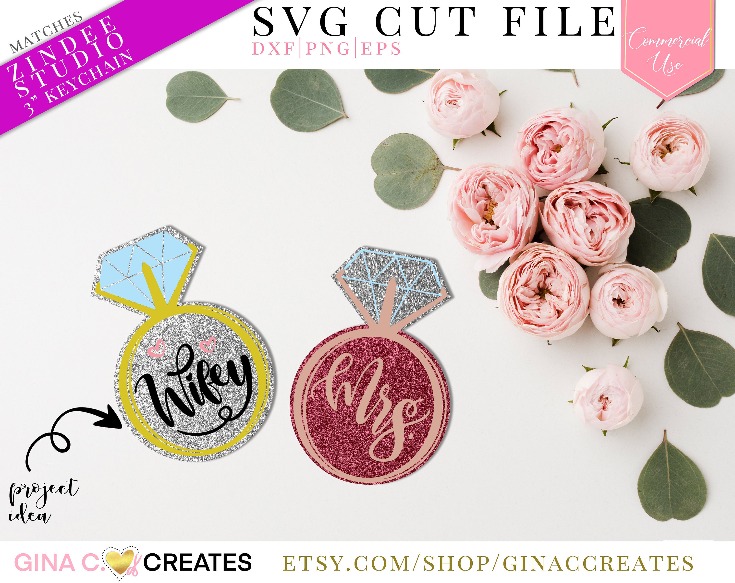 Diamond Ring SVG Cut File Svg for Zindee's Diamond Ring - Etsy