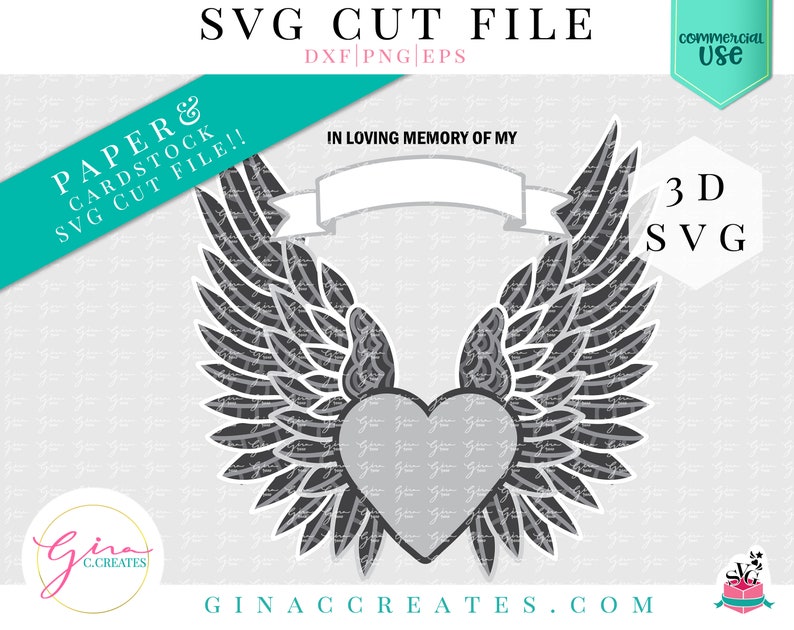Download 3D Angel Wings Memorial Mandala SVG Cut File 3D mandala ...