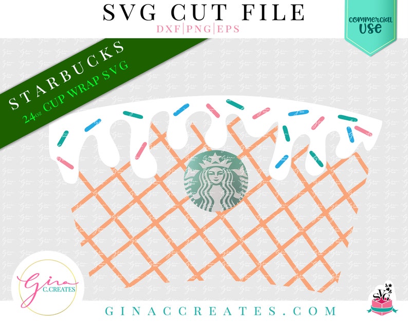 Download Ice Cream Cone Wrap SVG starbucks cup ice cream wrap svg ...