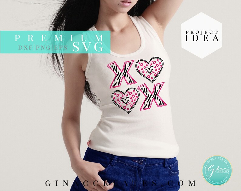 XOXO SVG and PNG Bundle, Valentine's Day Xoxo Sublimation Image, Zebra ...