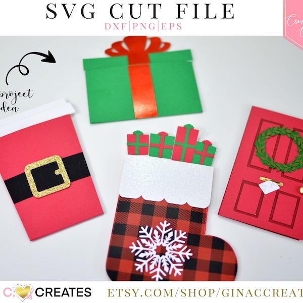 Christmas Gift Card Holders SVG Bundle