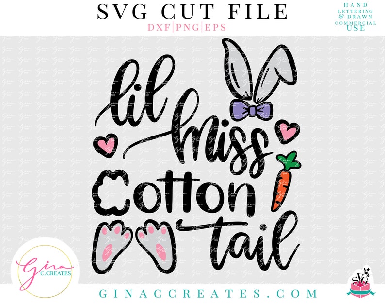 Download Lil Miss Cotton Tail SVG Bundle Easter svg et bunny svg | Etsy