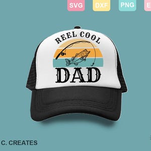 SVG de papá genial / Archivo de corte divertido para el Día del Padre con pesca / Diseño de camiseta Cricut y silueta / PNG de sublimación / Descarga digital para papá