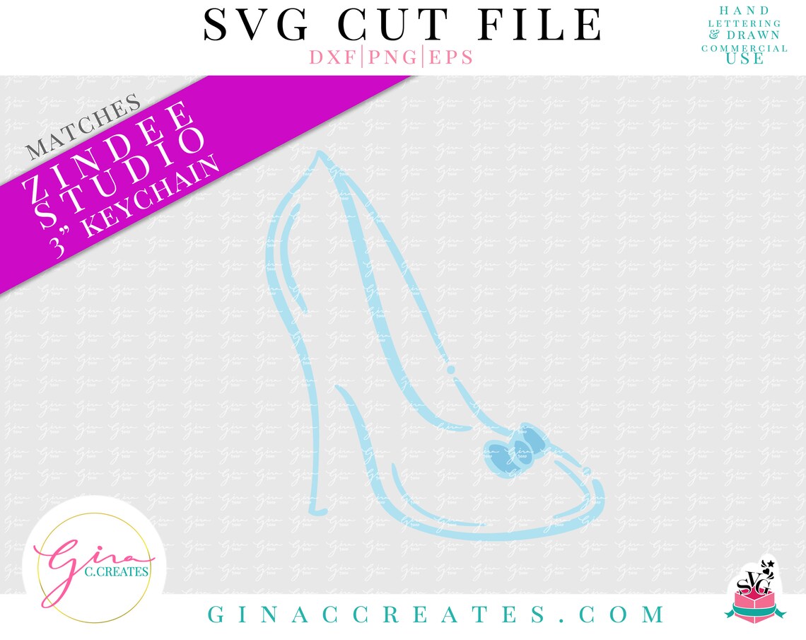 Glass Slipper SVG Cut File Svg for Zindee's 3 Inch High Etsy