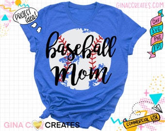 Distressed Baseball Mom SVG, Grunge Baseball SVG