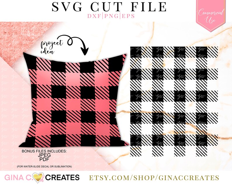 Buffalo Plaid SVG Cut File, Svg for 3 Inch Circle Key Chain Blank and ...