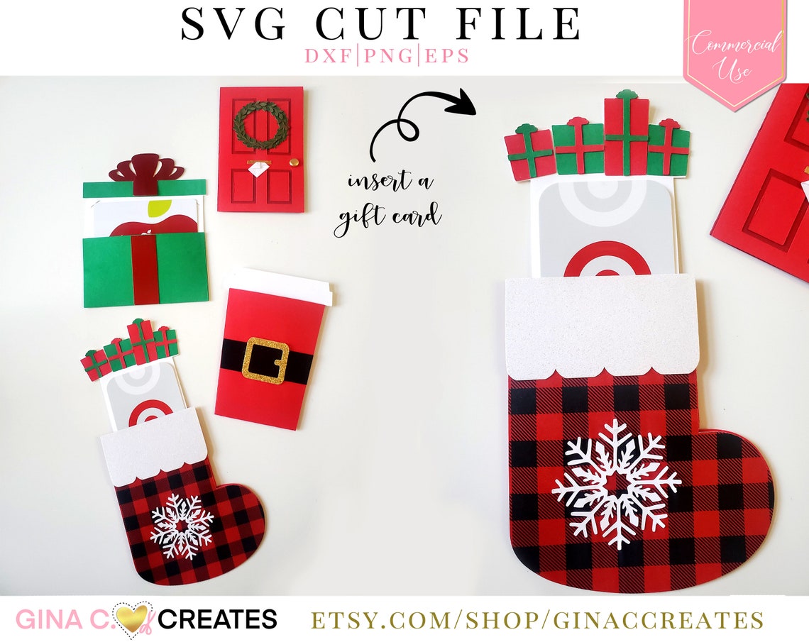 Christmas Gift Card Holders SVG Bundle Etsy