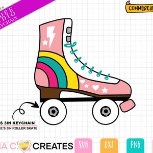 80&#39;s Roller Skates SVG, roller skates keychain svg