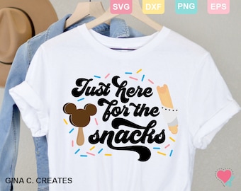 Juste ici pour les fichiers PNG SVG de collations, SVG de collations de parc d'attractions pour chemise Cricut