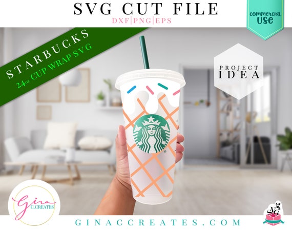 Download Ice Cream Cone Wrap Svg Starbucks Cup Ice Cream Wrap Svg Etsy